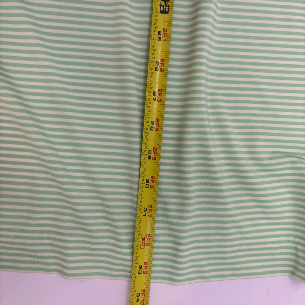 FootJoy Mens XL ProDry Golf Polo Shirt Mint Green White Striped Teton Pines Logo - Picture 10 of 10